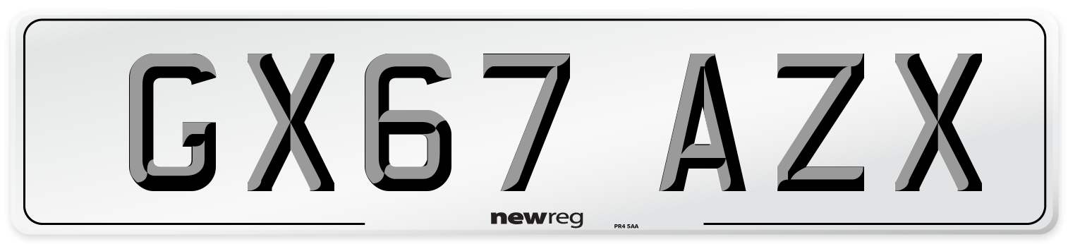 GX67 AZX Number Plate from New Reg